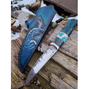 АКУЛА авторський ніж ручної роботи AlexKnifemaker, сталь REX 121, 67 HRC. Photo 2
